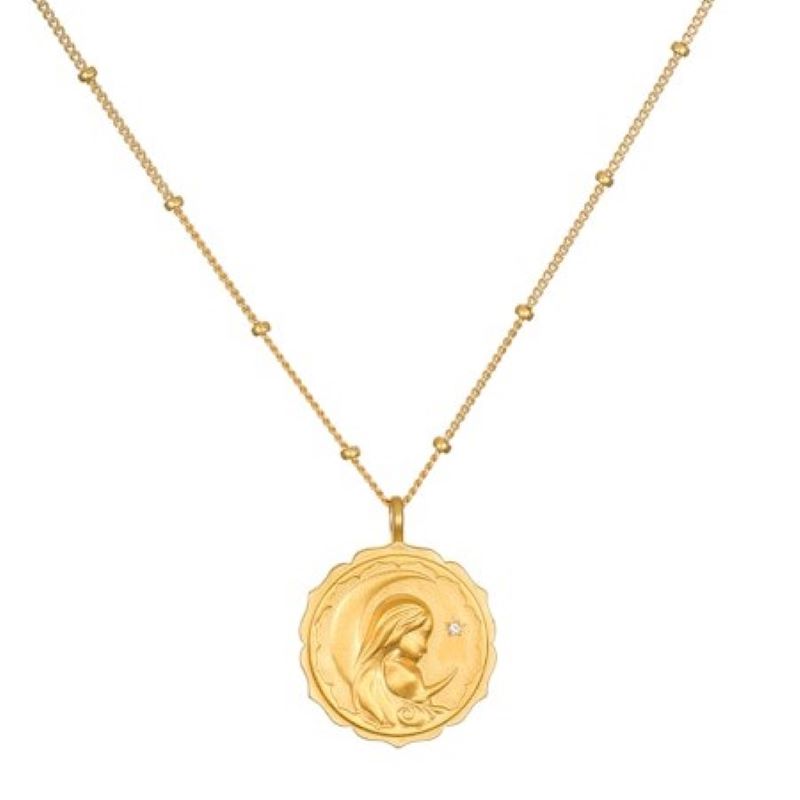 satya mother moon goddess gold necklace