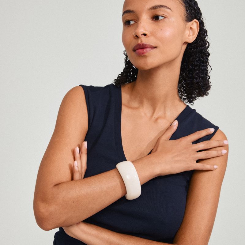 pilgrim aase beige gold bangle bracelet