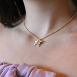 michael michaud edelweiss flower pendant necklace