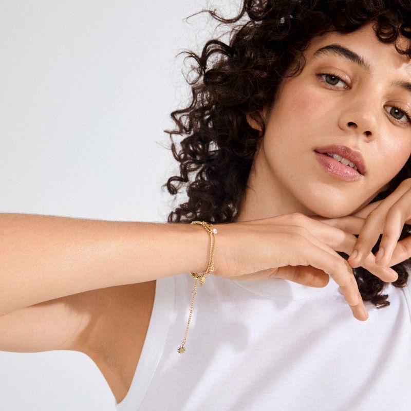 pilgrim prism gold bracelet