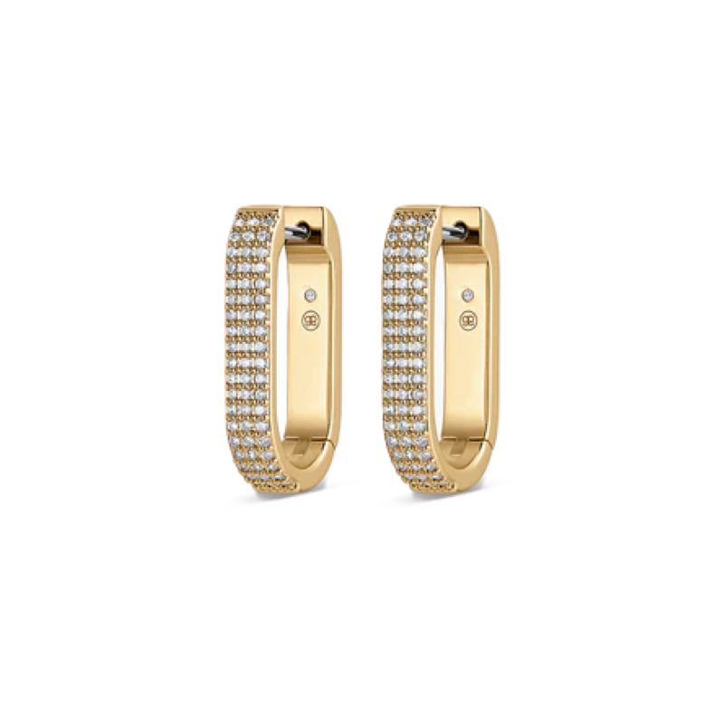 gorjana parker gold shimmer huggies