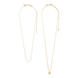 pilgrim arlet gold 2 in 1 necklace set