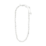 pilgrim presence silver beaded necklace