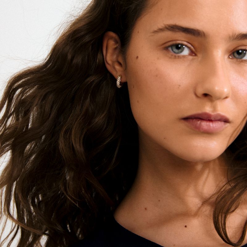 pilgrim tatum small gold waterproof hoop earring