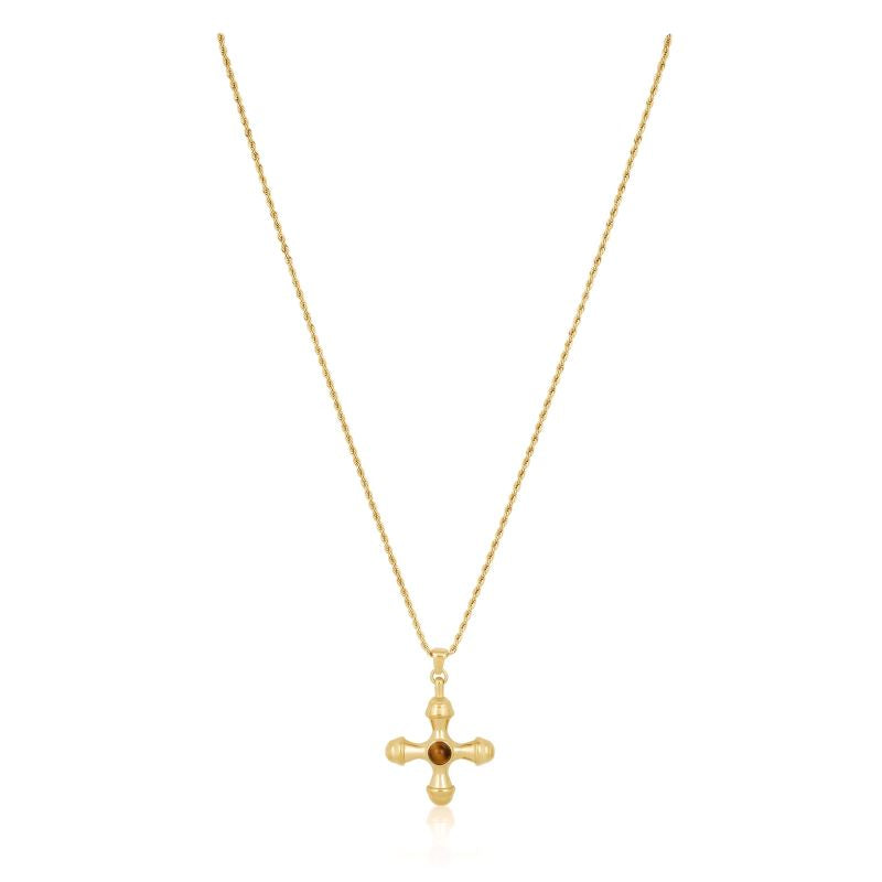 sahira gold ophelia cross necklace