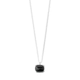 pilgrim now silver black agate pendant necklace
