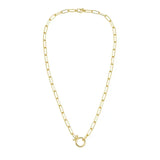 sahira paperclip gold chain necklace