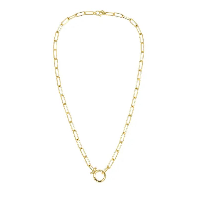 sahira paperclip gold chain necklace