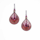 machu picchu boho bronze fuschia earring