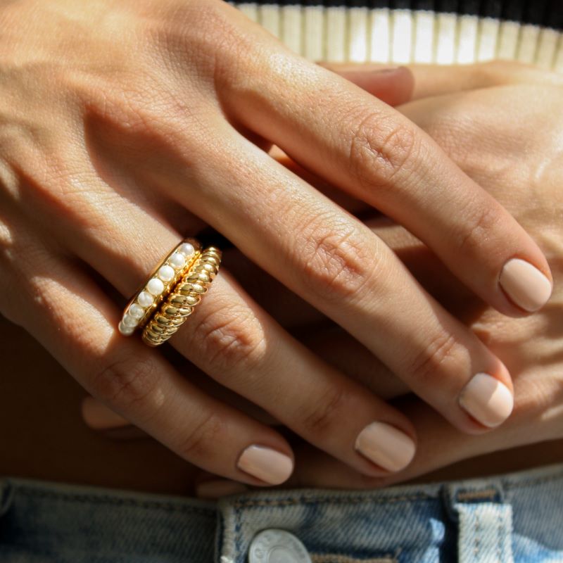leeada flora gold ring