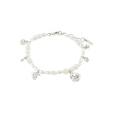 pilgrim silver intent pearl bracelet