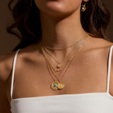 satya turquoise gold nuture intuition mandala necklace