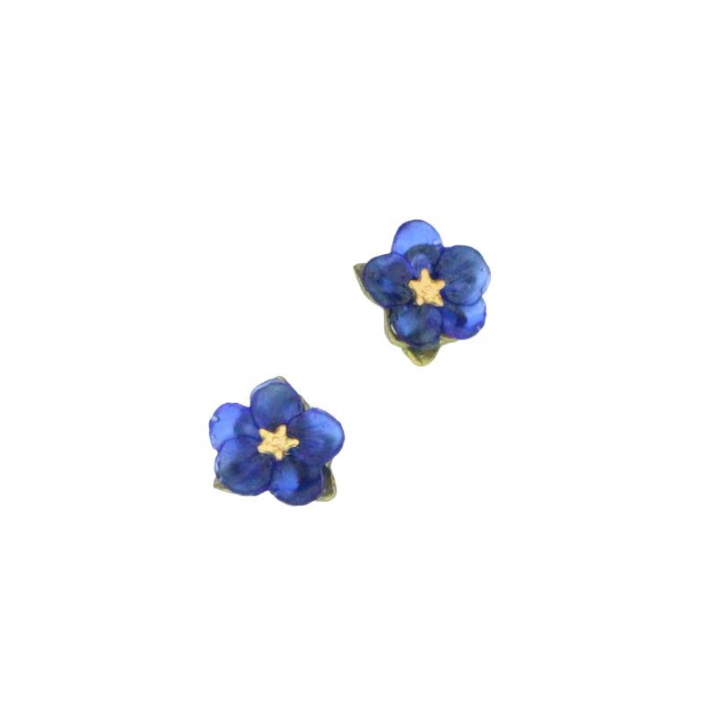 michael michaud blue violet stud earring
