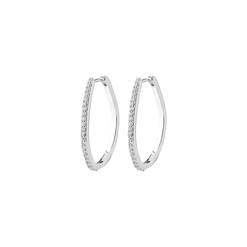 pilgrim root silver hoop earring