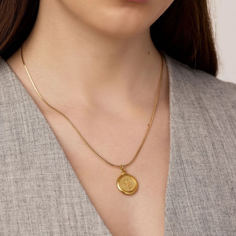 electric picks saint benedict pendant necklace
