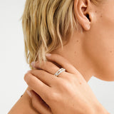 pilgrim shift silver ring set