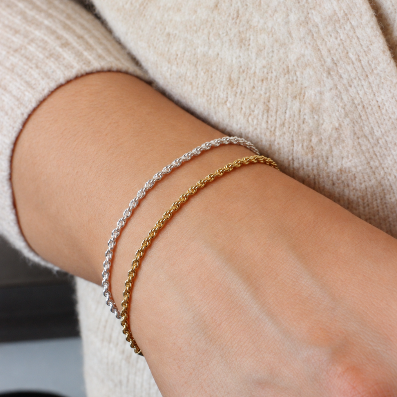 electric picks lasso gold silver bracelet