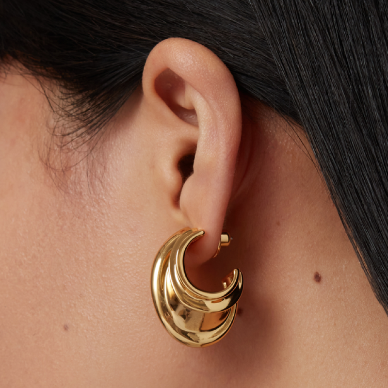 jenny bird gold leona hoop earring