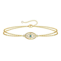 aahana ojo gold cz evil eye bracelet