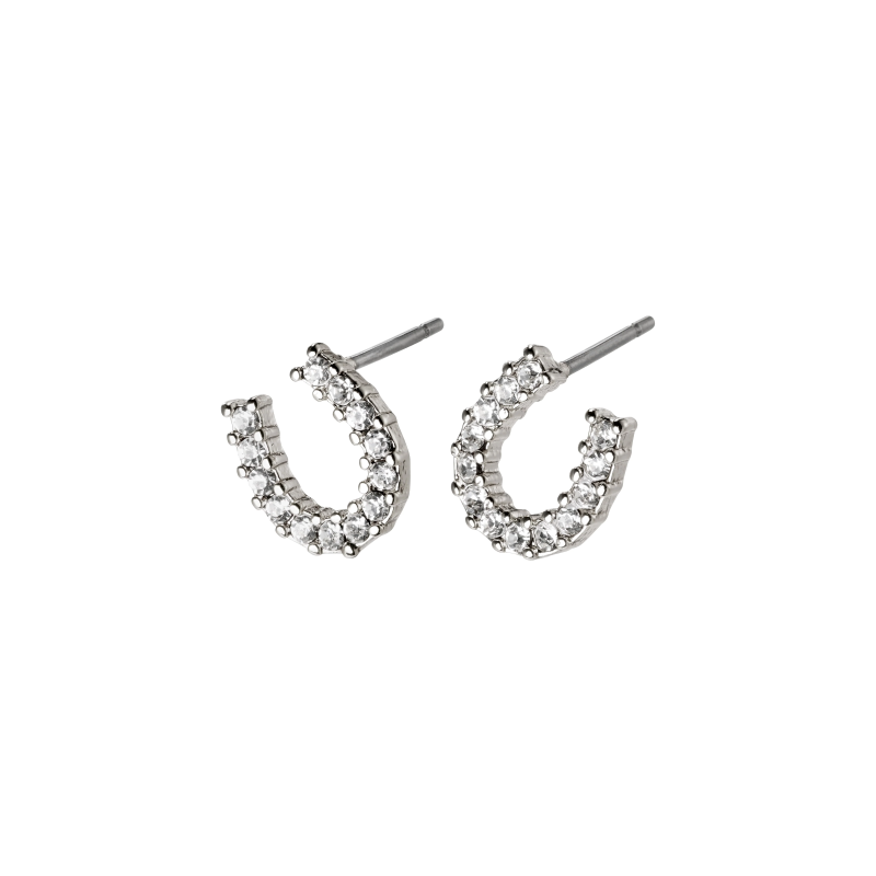 pilgrim good luck horseshoe silver stud earring