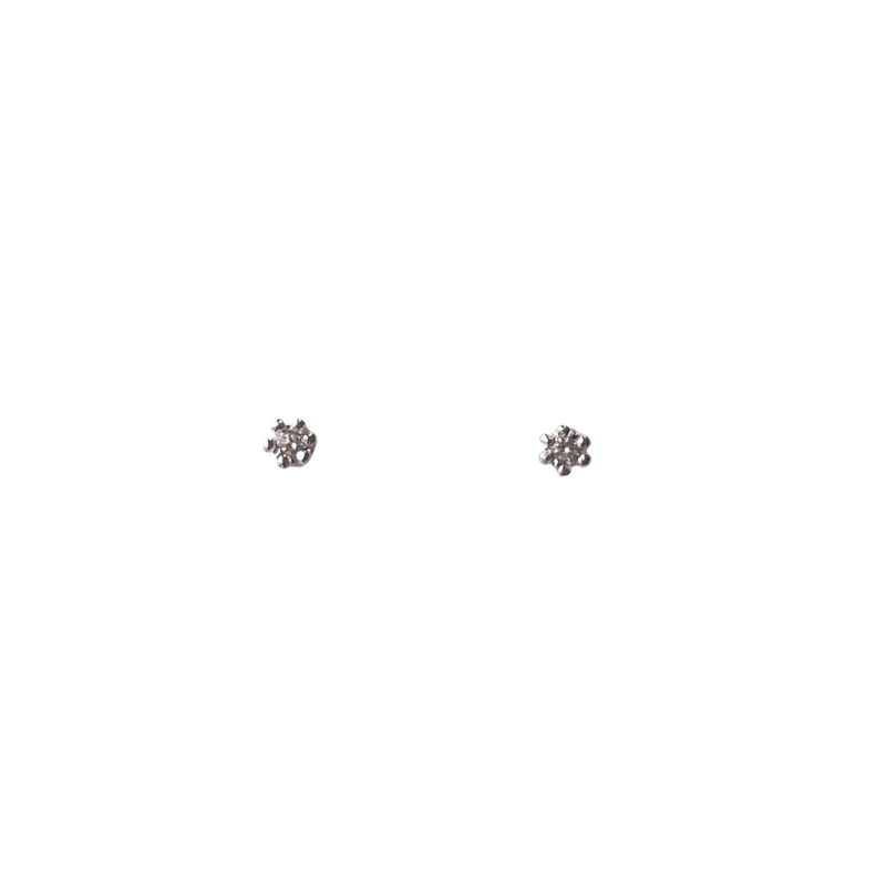 tashi tiny cz silver stud earring