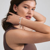 pilgrim silver intent pearl bracelet