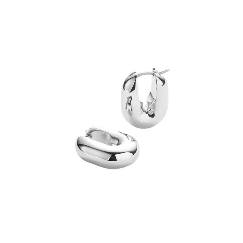 jenny bird puffy u link silver earring