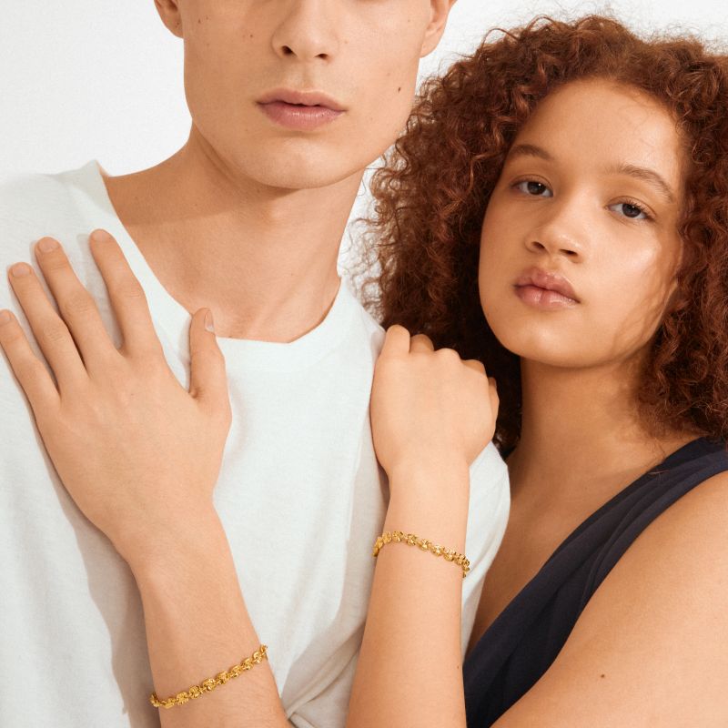 pilgrim sense gold bracelet