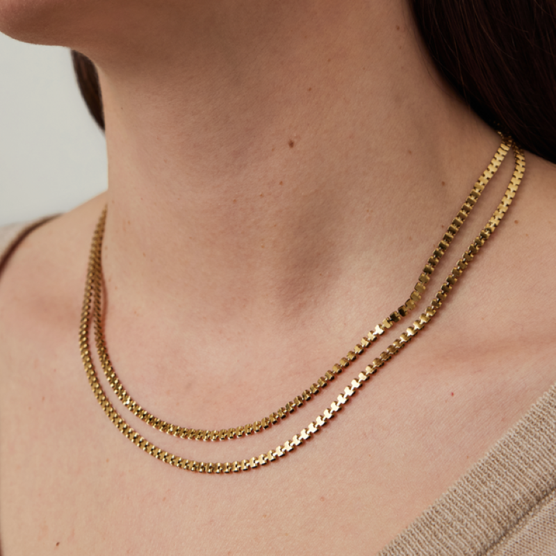 jenny bird amalfi double gold chain necklace