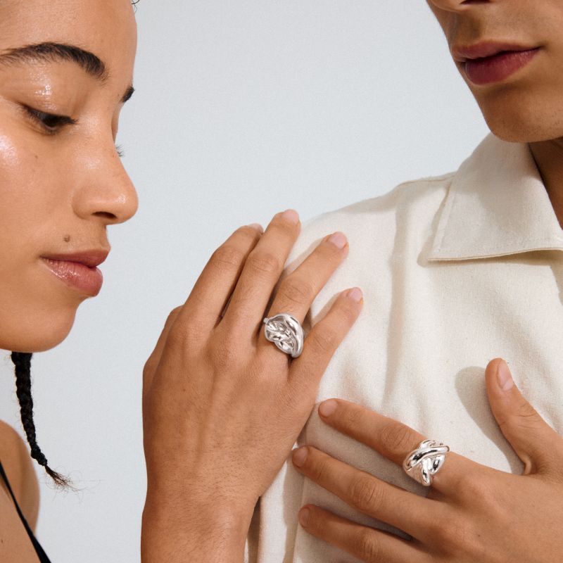 pilgrim unfold silver ring