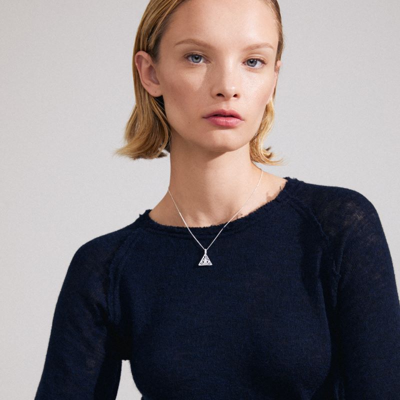 pilgrim focus silver necklace