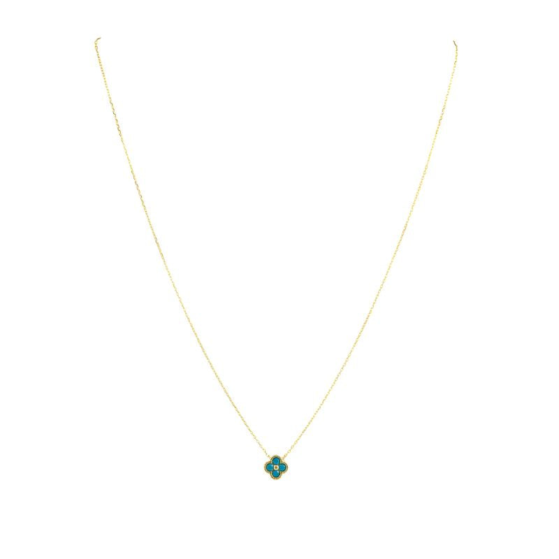 sahira mini gracie gold turquoise necklace