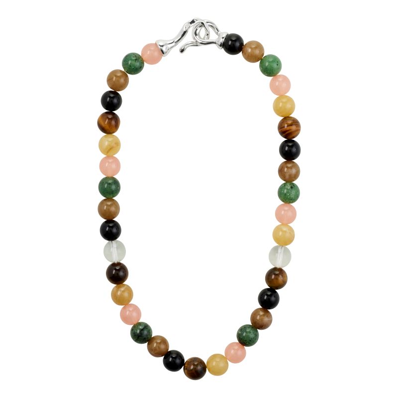 pilgrim ulphold silver multi stone necklace