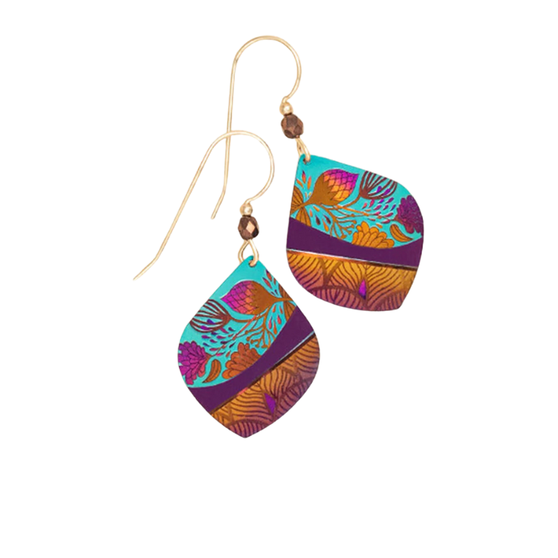 holly yashi lani gold amber wave niobium earring