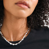 pilgrim presence silver beaded necklace