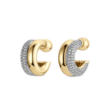 gorjana lou shimmer gold stacked huggie