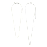 pilgrim arlet silver 2 in 1 necklace set