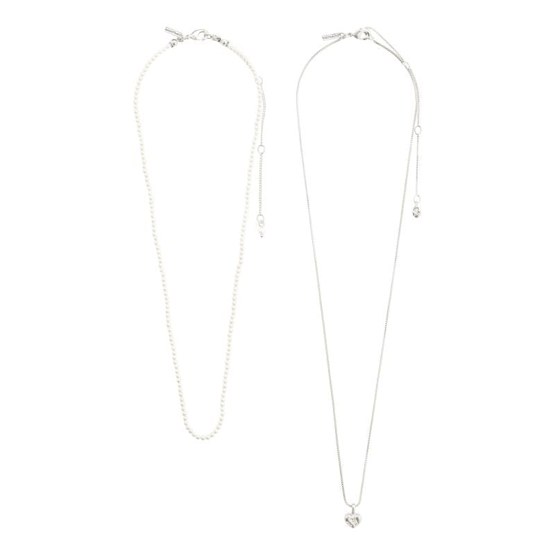 pilgrim arlet silver 2 in 1 necklace set