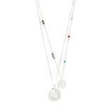 pilgrim here silver pendant necklace