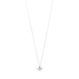 pilgrim trace silver flower necklace