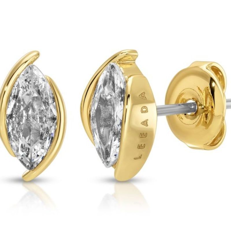 leeada ayla stud cz gold earring