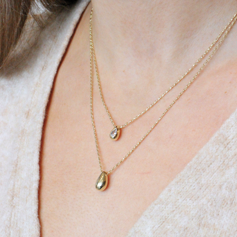 electric picks bandit gold cz necklace