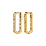 pilgrim phase gold oval hoop earring