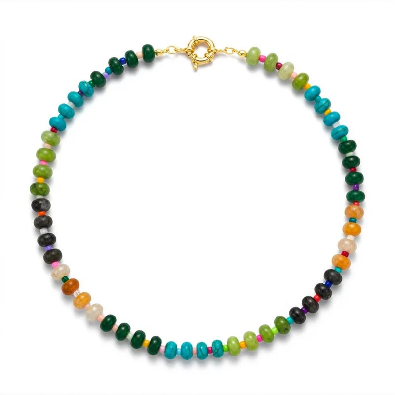 sahira seamoss gold toggle necklace