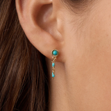 gorjana turquoise capri gold chain huggie