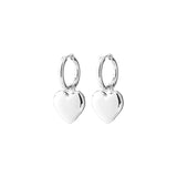 pilgrim arien heart silver earring