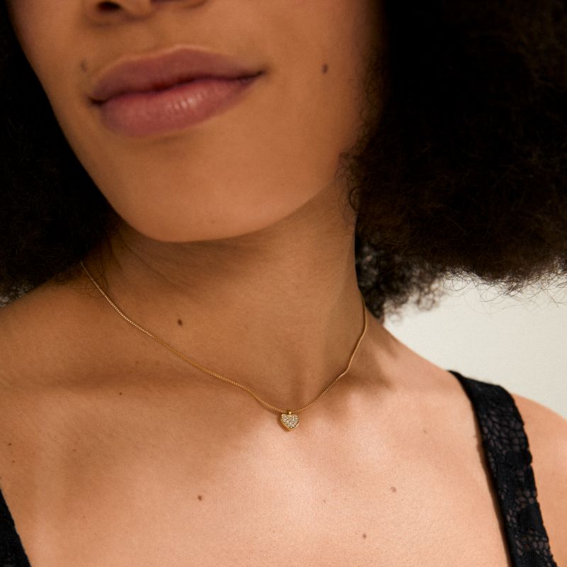 pilgrim emmett gold necklace heart