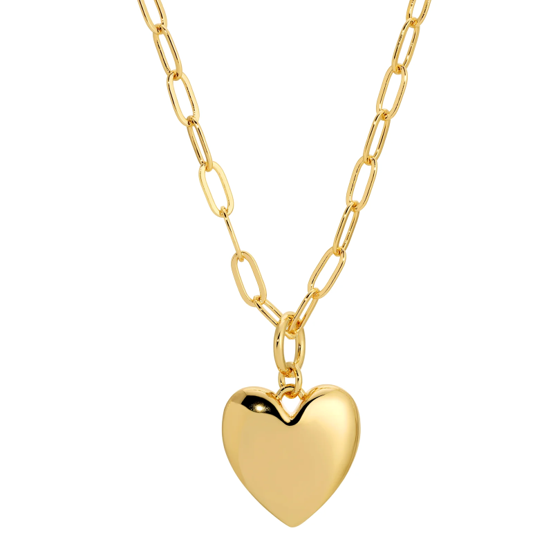 leeada lizzie gold heart necklace