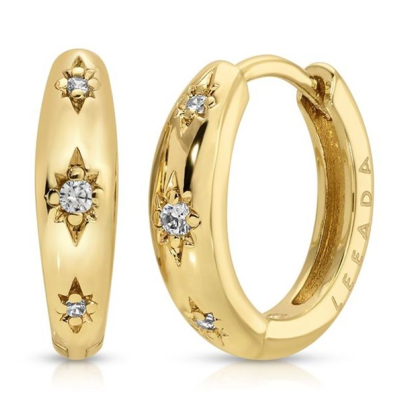 leeada stevie gold small hoop earring