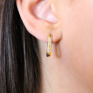 Sparkly U Shaped Huggie